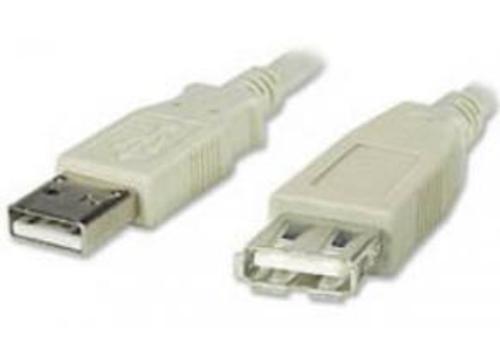 KABEL USB A-A prodlužovací 0.5m 2.0 šedý - AGEMcz