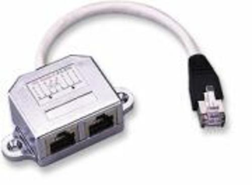 ROZDVOJKA UTP RJ45, 2xF-1xM, Y, (2porty 10/100MBPS), kabel 10cm (T-MOD adapter)