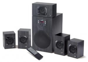 GENIUS repro SW-HF5.1 4500 (dřevo, 5.1 Home Theater 120W RMS, display),black - AGEMcz