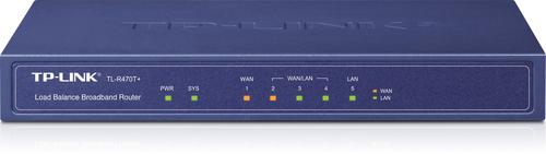 TP-LINK TL-R470T+ LAN Router Multi-WAN, 5port, (1xWAN, 1xLAN, 3xWAN/LAN)