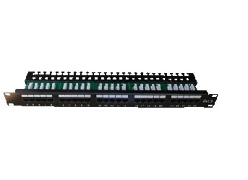 PATCH PANEL 19" kat. 5e STP, 24 portů, černý - AGEMcz