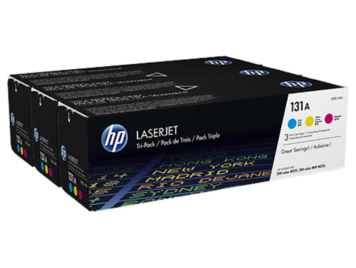 HP U0SL1AM = 3pack toner č.131A CMY azurový+purpurový+žlutý 1800str. (pro CLJ M251, M276 - AGEMcz