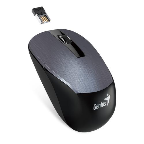 GENIUS myš NX-7015 Wireless,blue-eye senzor 1600dpi, USB kovově šedá - AGEMcz