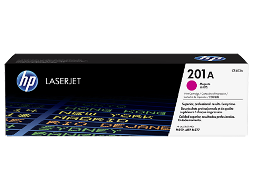 HP CF403A magenta toner č.201A malý cca 1400 str. (HP CLJ M252, M277, purpurová, ColorSphere 3 Jetintelligence ) - AGEMcz