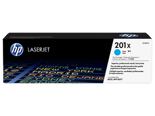 HP CF401X originální toner azurový č.201X