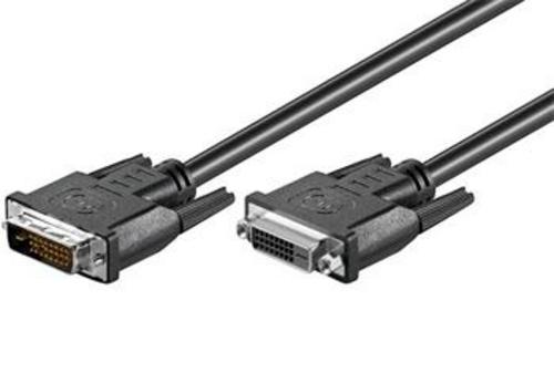 KABEL prodlužovací DVI-D M-F, 1.8m, dual link, černý - AGEMcz