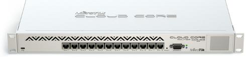 MIKROTIK Cloud Core Router CCR1016, 12x GB LAN, Level6, RM1U, LCD, PSU - AGEMcz