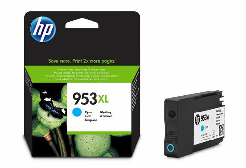 HP F6U16AE náplň č.953XL azurová velká (cyan, cca 1450 stran) - AGEMcz