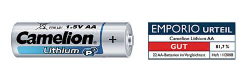 CAMELION 2ks baterie LITHIUM AA/FR6 blistr - AGEMcz