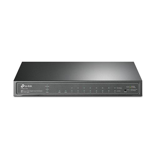 TP-LINK T1500G-10PS (TL-SG2210P) Gigabitový switch JetStream s 8 porty, Smart PoE a dvěma SFP sloty - AGEMcz