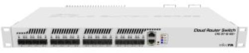 MIKROTIK Cloud Router Switch CRS317-1G-16S+RM, 800MHz CPU, 1GB, 1xGLAN, 16xSFP+cage, ROS L5, Dual PSU,1U Rackmount