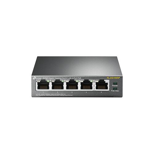 TP-LINK TL-SG1005P Stolní switch s 5 gigabitovými porty, 4 porty mají PoE - AGEMcz