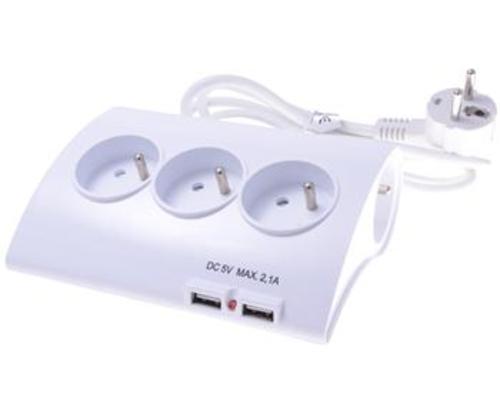 Kabel prodlužka PPD01 DOCKING STATION 220V 1,5m (5zás. + 2xUSB 2A) POWERGARDEN