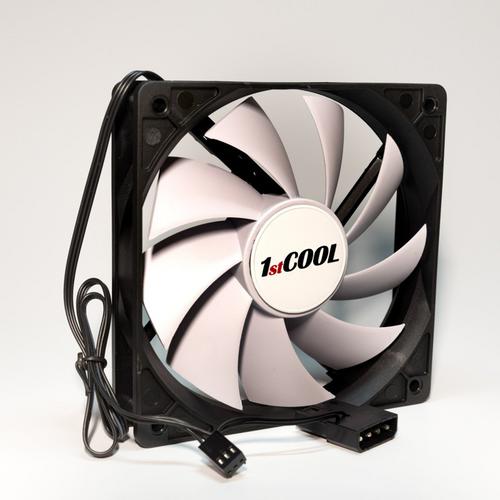 1stCOOL ventilátor SILENT 12CM FAN Black White, 120x25mm - AGEMcz