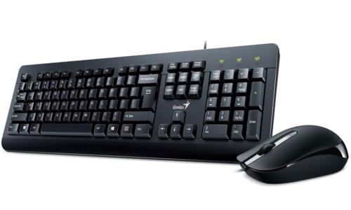 GENIUS klávesnice+myš KM-160 USB černá, drátový set cz+sk layout - AGEMcz