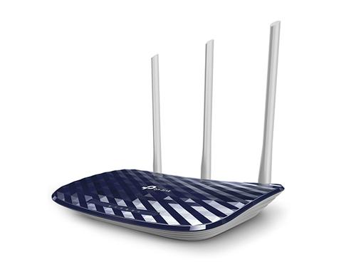 TP-LINK Archer C20 wifi AP/router AC750, 4xLAN, 1xWAN, (2,4GHz, 5GHz, ac) 300 + 433Mbit, 3x fix anténa