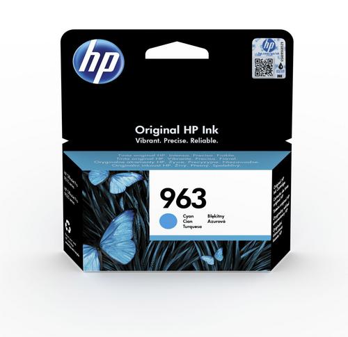 HP 3JA23AE originální náplň azurová č.963 (cyan, cca 700 stran) - AGEMcz