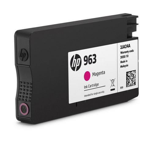 HP 3JA24AE originální náplň purpurová č.963 (magenta, cca 700 stran) - AGEMcz