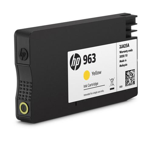 HP 3JA25AE originální náplň žlutá č.963 (yellow, cca 700 stran) - AGEMcz