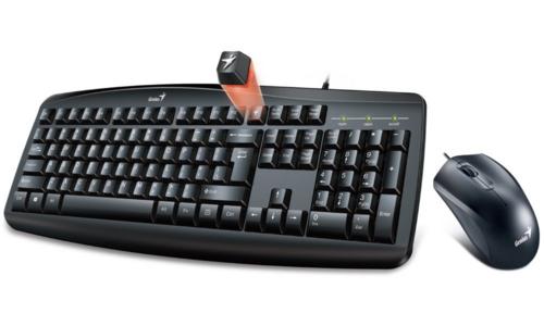 GENIUS klávesnice+myš KM-200 USB černá, drátový set cz+sk layout Smart