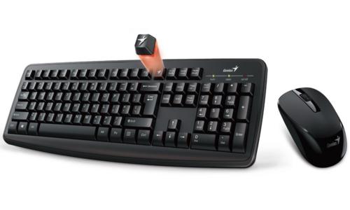 GENIUS klávesnice+myš KM-8100 USB černá, 2.4GHz, bezdrátový set, CZ+SK, Smart - AGEMcz