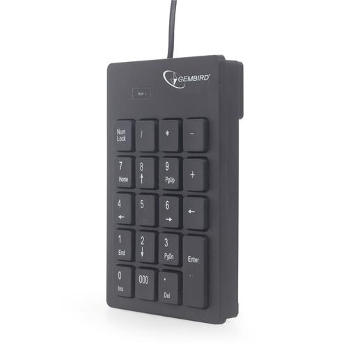 GEMBIRD klávesnice NUMPAD numerická USB , BLACK, KPD-U-02