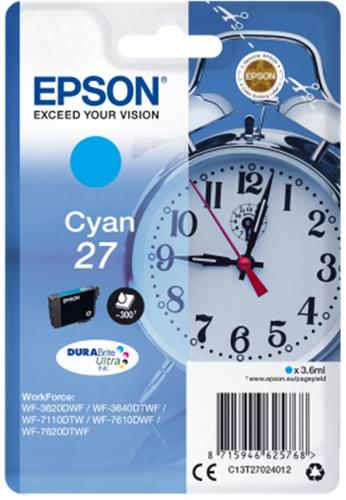 EPSON originální náplň 27 DURABrite Ultra azurová - AGEMcz