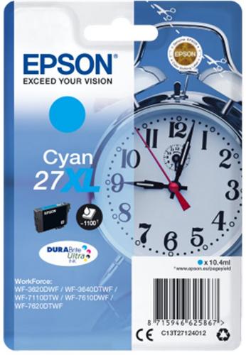 EPSON originální náplň 27XL DURABrite Ultra azurová - AGEMcz