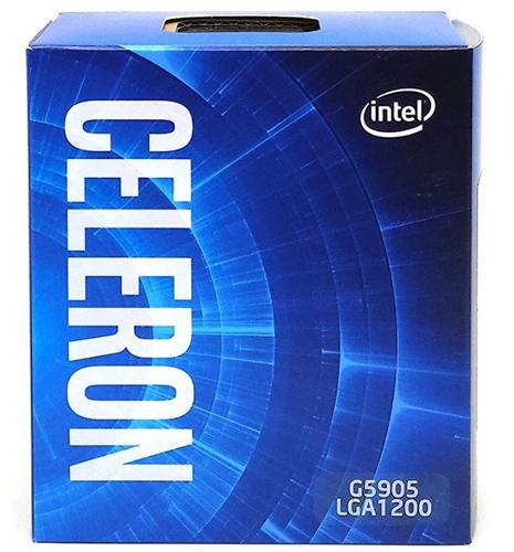 INTEL cpu CELERON G5905 socket1200 Comet Lake BOX 58W 10.generace (s chladičem, 3.5GHz, 2x jádro, 2x vlákno, 2MB cache, pro DDR4 do 2666, grafika UHD 630)