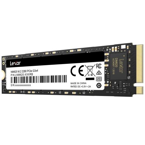 LEXAR NM620 SSD NVMe M.2 1TB PCIe (čtení max. 3500MB/s, zápis max. 3000MB/s)