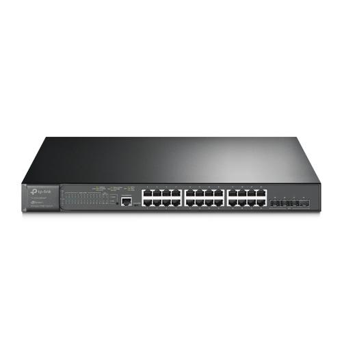 TP-LINK TL-SG3428XMP JetStream 24-Port Gigabit and 4-Port 10GE SFP+ L2+ Managed Switch with 24-Port PoE+ - AGEMcz