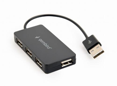 USB2.0 Hub 4porty UHB-U2P4-04 BLACK GEMBIRD - AGEMcz