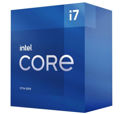 INTEL cpu CORE i7-11700 socket1200 Rocket Lake BOX 65W 11.generace (s chladičem, 2.5GHz turbo 4.9GHz, 8x jádro, 16x vlákno, 16MB cache, pro DDR4 do 3200, grafika UHD 750)