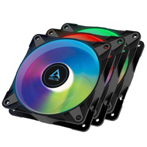 ARCTIC P12 PWM PST A-RGB 0dB Value pack (3 ks) ventilátor - 120mm, black