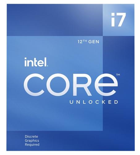INTEL cpu CORE i7-12700KF socket1700 Alder Lake BOX 125W/190W 12.generace (bez chladiče, od 2.7GHz do 5.0GHz, 12x jádro, 20x vlákno, 25MB cache, pro DDR4 do 3200, pro DDR5 do 4800)