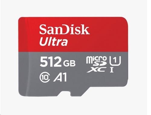 SANDISK Ultra Micro SD card SDXC 512GB + SD Adapter 150 MB/s A1 Class 10 UHS-I - AGEMcz