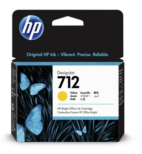 HP 3ED79A náplň 3x č.712 žlutá (= 3x 29ml) (yellow, pro DesignJet T210, T230, T250) - AGEMcz