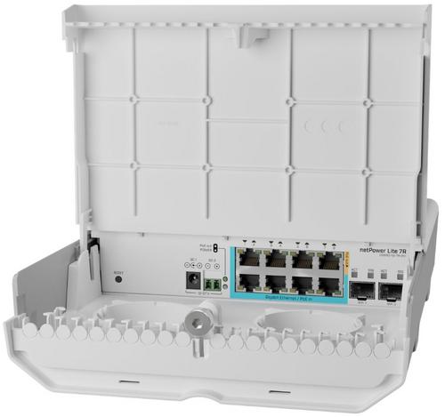 MIKROTIK CSS610-1Gi-7R-2S+OUT - netPower Lite 7R reverzní PoE switch - AGEMcz