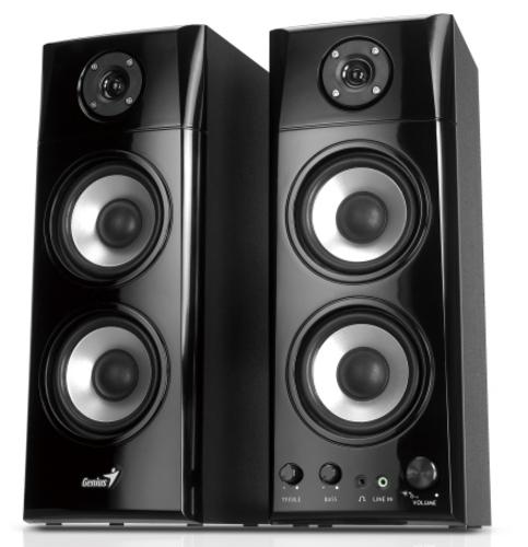 GENIUS repro SP-HF1800A II HiFi 60W RMS 2.0 (dřevěné, černé) - AGEMcz