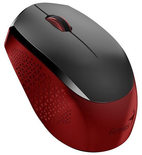 GENIUS myš NX-8000S Wireless, 1600dpi, USB black-red, tichá - AGEMcz