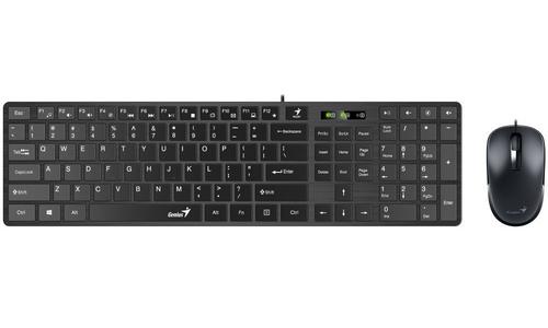 GENIUS klávesnice+myš Slimstar C126 USB černá, drátový set cz+sk layout - AGEMcz
