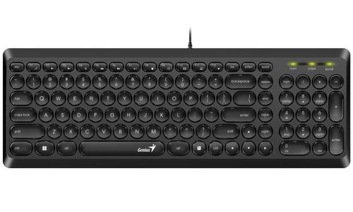 GENIUS klávesnice Slimstar Q200, drátová, RETRO, USB, CZ+SK layout, černá - AGEMcz
