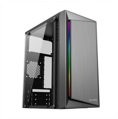 1stCOOL MicroTower STEP GAMER 2, USB3, bočnice s oknem, black černý, bez zdroje, microtower mATX (1xUSB3, 2xUSB2, Audio) - AGEMcz