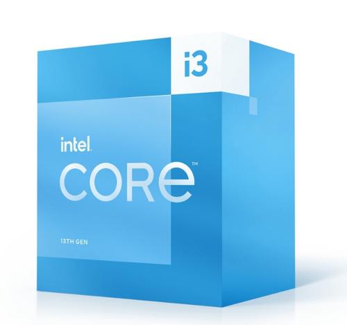 INTEL cpu CORE i3-13100 socket1700 Raptor Lake BOX 60W/89W 13.generace (od 3.4GHz do 4.5GHz, 4x jádro, 8x vlákno, 5/12MB cache, pro DDR4 do 3200, pro DDR5 do 4800) grafika, virtualizace - AGEMcz