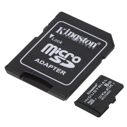 KINGSTON micro SD card SDHC 8GB Industrial + SD adaptér - AGEMcz
