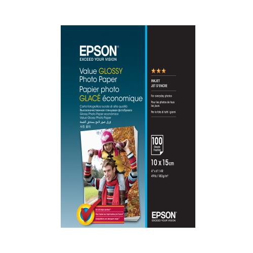 EPSON papír Value Glossy Photo Paper, 10 x 15 cm, 100 listů - AGEMcz