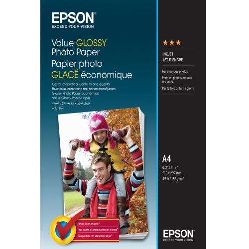 EPSON papír Value Glossy Photo Paper, A4, 50 listů - AGEMcz