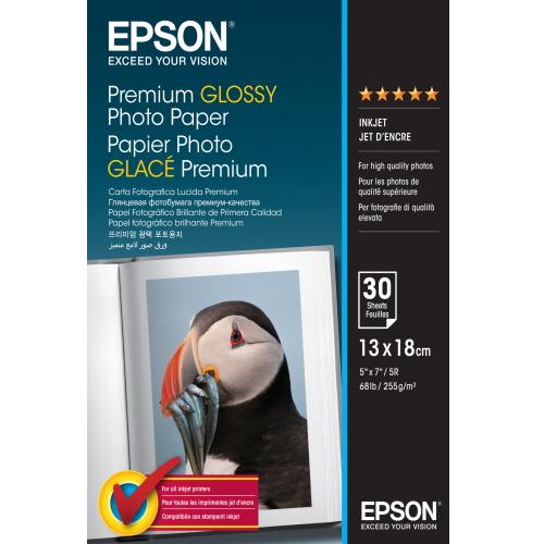 EPSON papír Premium Glossy Photo Paper, 13 x 18, 30 listů - AGEMcz