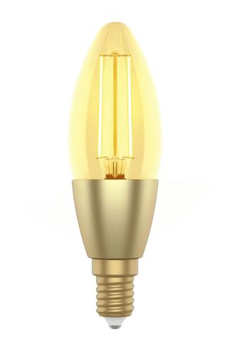 WOOX R5141, designová smart žárovka E14 230V, WiFi, svíčka C37, 470lm, kompatibilní s Tuya - AGEMcz