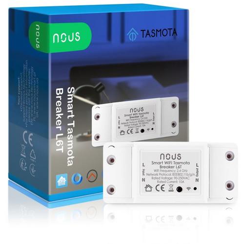 NOUS L6T smart integrovaný spínač, WiFi switch 10A, kompatibilní s Tasmota